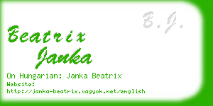 beatrix janka business card